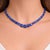 Mid-Century Modern Mid 20th Century 14k Gold Beaded Necklace With Blue Lapis Lazuli Stones 24 Inches For Sale - Image 3 of 7