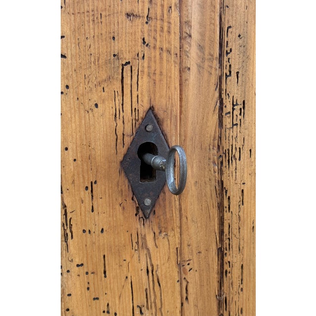 Brown Pine Two Door Two Drawer Dresser Base For Sale - Image 8 of 18