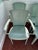 1990s Contemporary Style Glass Table With Six Arper Italy Leather Chairs - Set of 7 For Sale In Portland, ME - Image 6 of 9