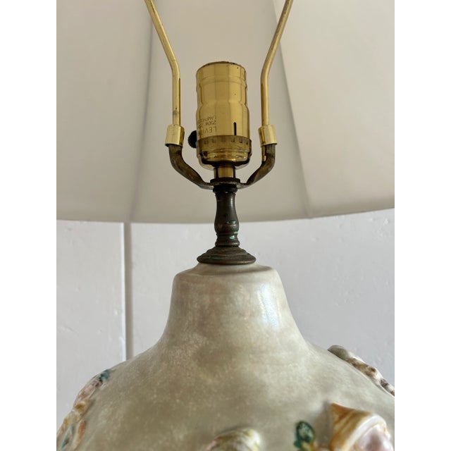 Mid 20th Century Eugenio Pattarino Style Majolica Table Lamp For Sale - Image 14 of 15