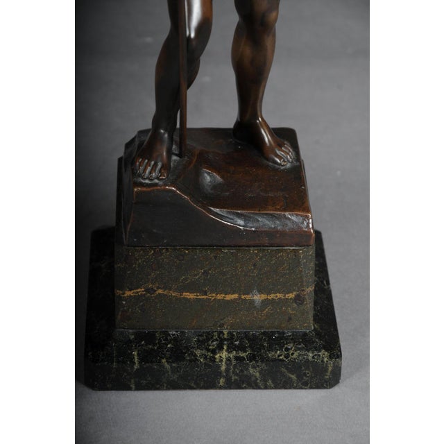 20th Century The Bowman Figure in Bronze by H. Riese For Sale - Image 3 of 15