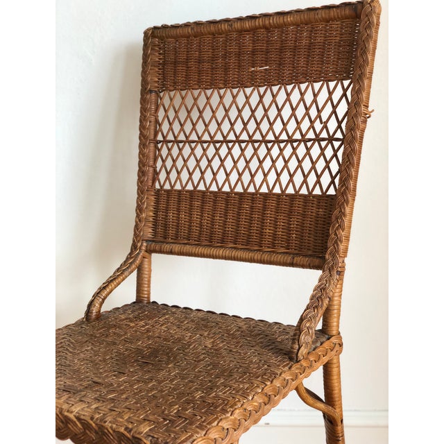 Vintage Rattan Chair by R. Wengler, Copenhagen For Sale - Image 4 of 13