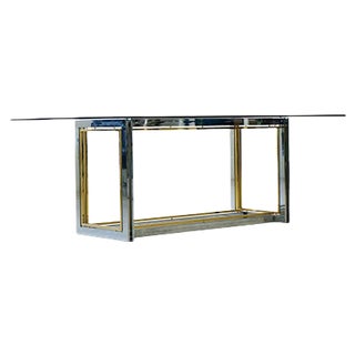 Vintage Hollywood Regency Table in Gilded Metal & Brass For Sale