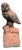 English Owl Garden Ornament in Aged Terracotta For Sale
