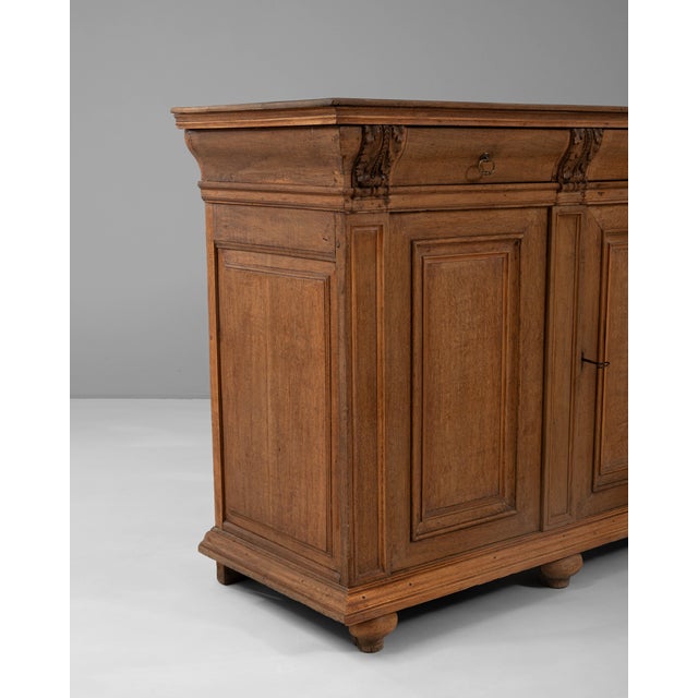Brown 19th Century French Wooden Buffet For Sale - Image 8 of 8