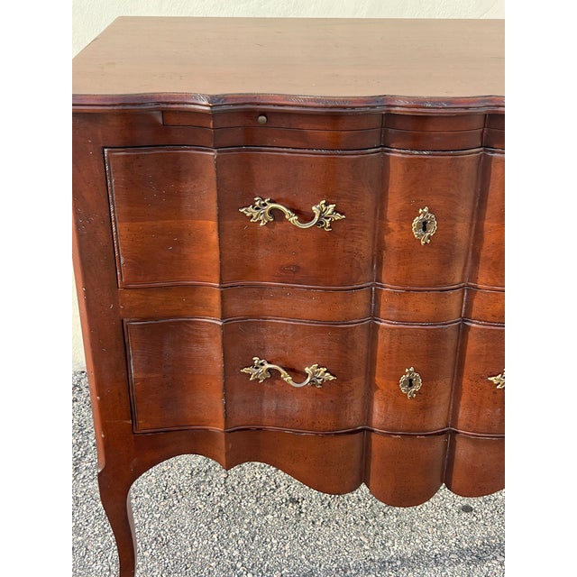 Wood 1970s French Provincial Chest of Two Drawers For Sale - Image 7 of 14