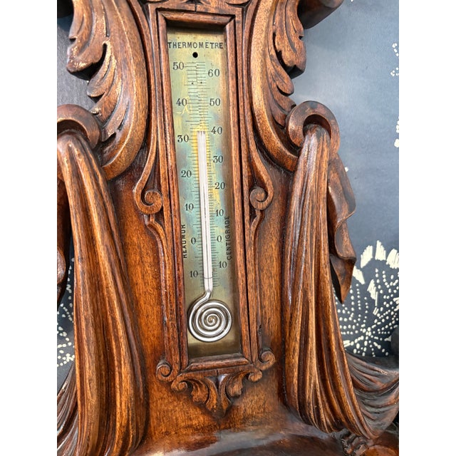 19th Century French Black Forest Style Carved Griffin Mirror For Sale - Image 6 of 12