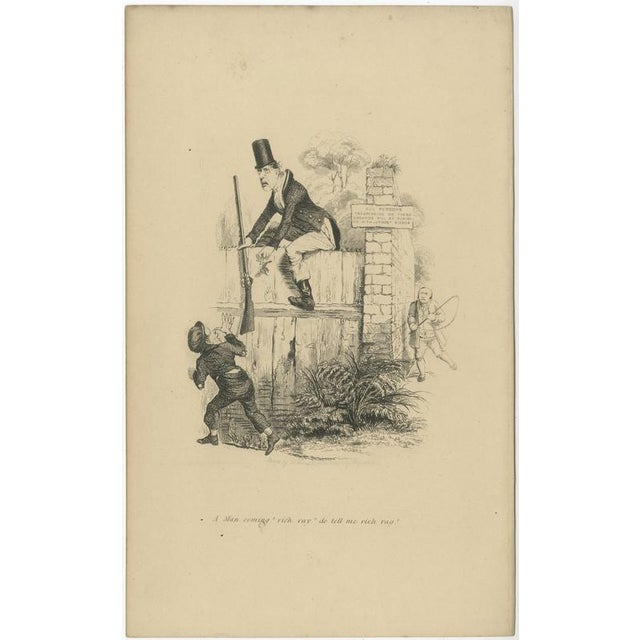 Seymour, Cockney Sportsmen in Comic Distress, 1836, Etchings, Set of 2 For Sale - Image 3 of 9