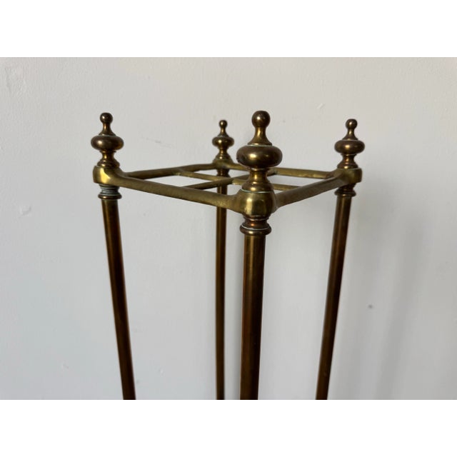 1960s 1960's Vintage Solid Brass Umbrella Stand/ Sold For Sale - Image 5 of 11