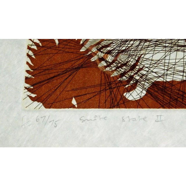 Impressionist Guillaume Azoulay Suite St II Japon Signed Original Art Etching Paper For Sale - Image 3 of 4