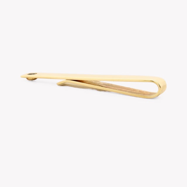 Tiffany & Co. 14k Yellow Gold & Sapphire Tie Bar or Tie Clip For Sale - Image 13 of 14