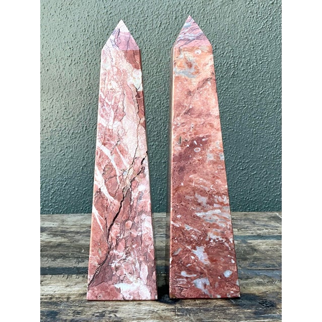 Vintage Minimalist Stone Obelisks - A Pair For Sale - Image 10 of 12