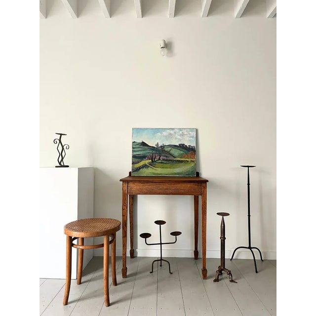 Mid-Century Modernist Candelabra in Wrought Iron, France, 1950s For Sale - Image 4 of 5