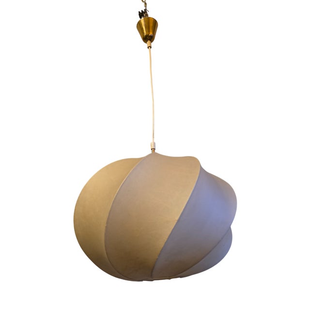 Vintage Cocoon Pendant Lamp, 1960s For Sale