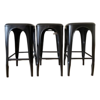 Restoration Hardware Remy Bar Stools - Set of 3 For Sale