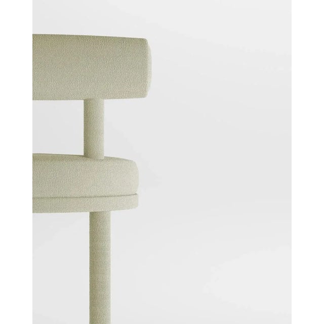 Collector Moca Bar Chair in Boucle Beige by Studio Rig For Sale - Image 4 of 5