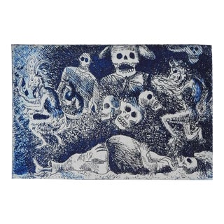 1993 Tomas Pineda Matus Muerte Etching For Sale
