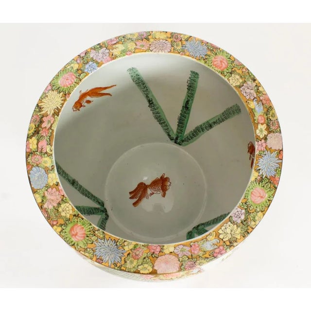 Qing Dynasty Canton Famille Rose Vases on Stands, China, 1950s, Set of 2 For Sale - Image 17 of 18