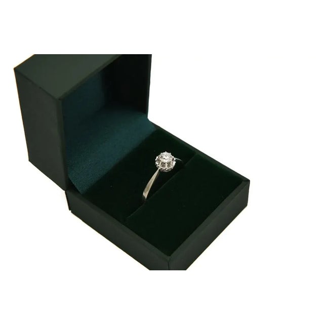 French White Gold Ring with 0.40ct Diamond, 1920s For Sale - Image 9 of 13