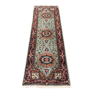2ft 9in × 8ft 3in Vintage Wool Runner Rug For Sale