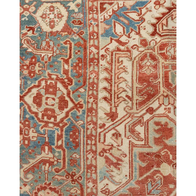 Vintage Circa 1940 Heriz Rug 9ft 1in X 12ft 6in For Sale - Image 9 of 17