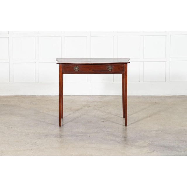 Georgian English Serpentine Mahogany Side Table, 1800s For Sale - Image 13 of 13