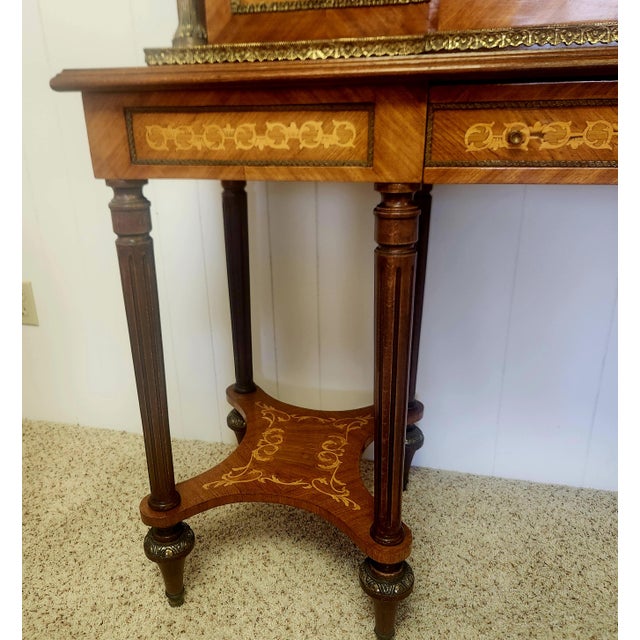 19th C French Marquetry and Ormolu Cabinet on Stand For Sale - Image 11 of 18