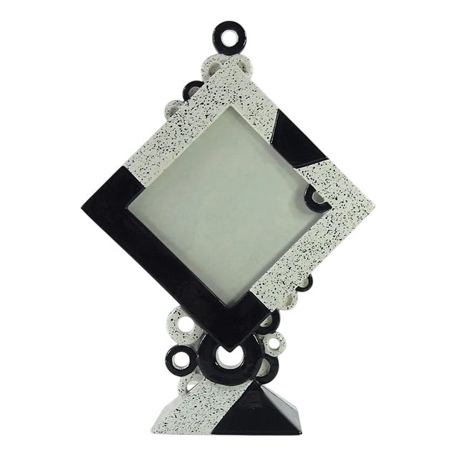 Postmodern Ceramic Dalla Bassa Maria Ceramiche Photo Frame from Nove, Italy, 1980s For Sale