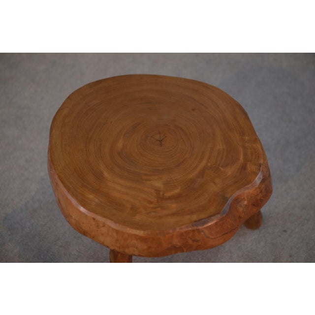 Set of Brutalist Stools in Elm, 1950s For Sale - Image 6 of 8