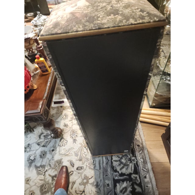 Shabby Chic 1980s Tapestry-Covered Cabinet – Parisian Scene Motif For Sale - Image 3 of 12