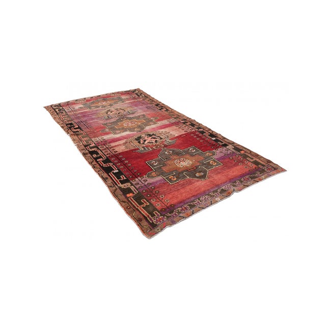 Vintage handknotted decorative wool rug from Kars region of Turkey. Approximately 50-60 years old. In very good condition....