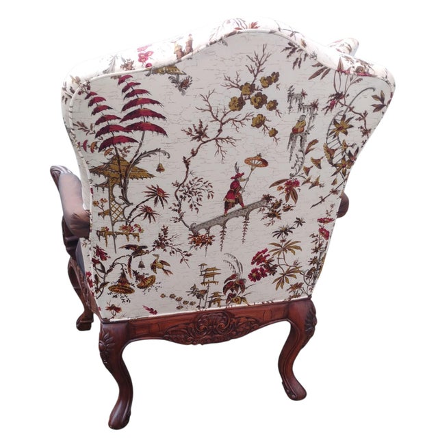 Timeless Elegance: Pair of Rare Vintage Lillian August Statement Armchairs For Sale - Image 9 of 12