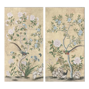 24'*48"/Panel, a Pair of 18th-Century Style Chinoiserie Wall Artwork ( No Frame)