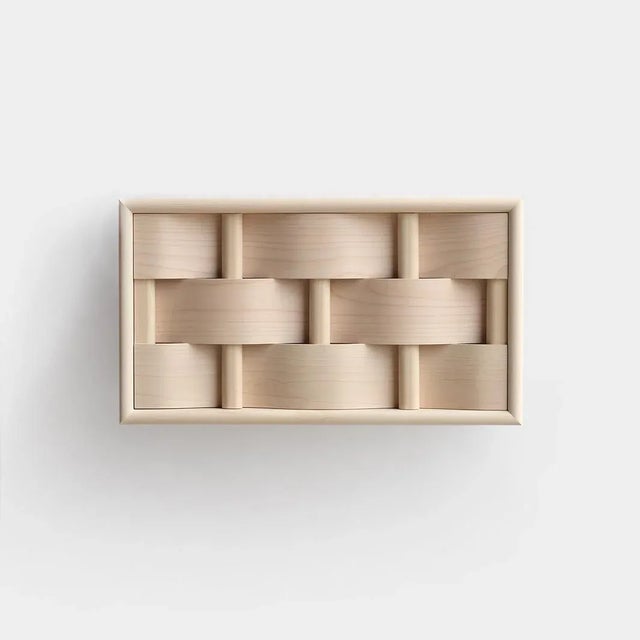 Wood Weave Bedside Table in Birch Wood by Dahlén Lukas For Sale - Image 7 of 7