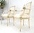Pair of Directoire French Open Arms Painted Frames Arm Chairs For Sale - Image 12 of 13
