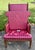 Hollywood Regency Style Bergere Armchair Pink Magenta Striped Satin Accent Chair For Sale - Image 9 of 14