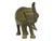 This vintage brass elephant figurine features a joyful, trunk-up pose, traditionally symbolizing good luck, prosperity,...