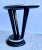 1980s Postmodern Black Lacquer Art Deco Demi-Lune Console Table For Sale - Image 11 of 13