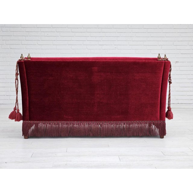 Danish Velour 2-Seater Sofa, 1960s For Sale - Image 4 of 18
