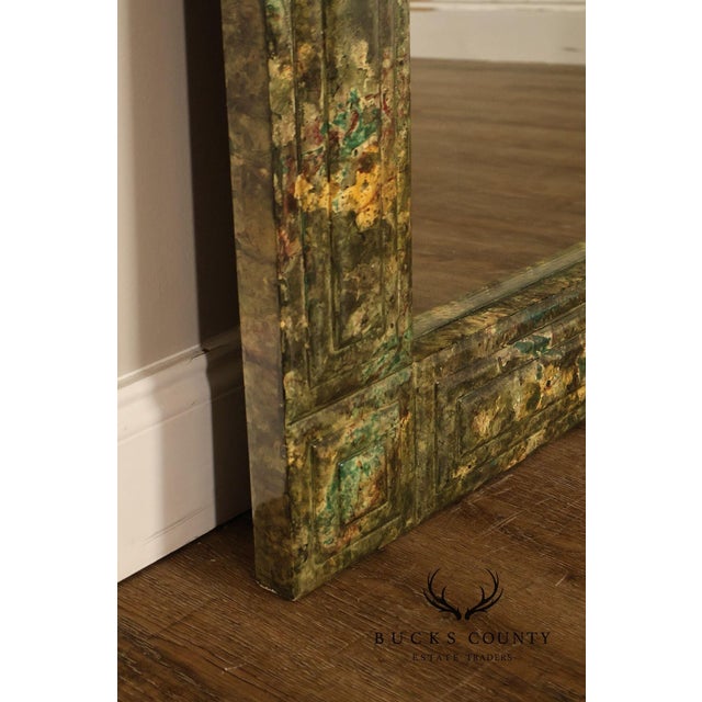 Faux Marble Geometric Framed Wall Mirror 47' x 36" For Sale - Image 13 of 16