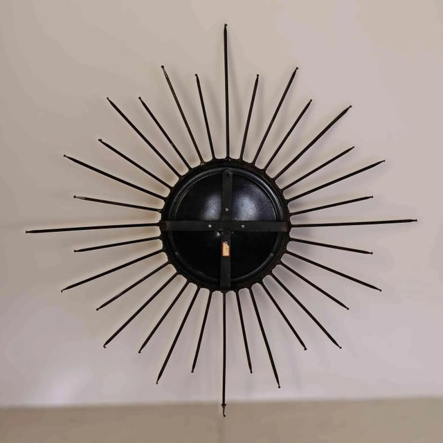 Mid Century Iron Starburst Mirror For Sale - Image 9 of 10
