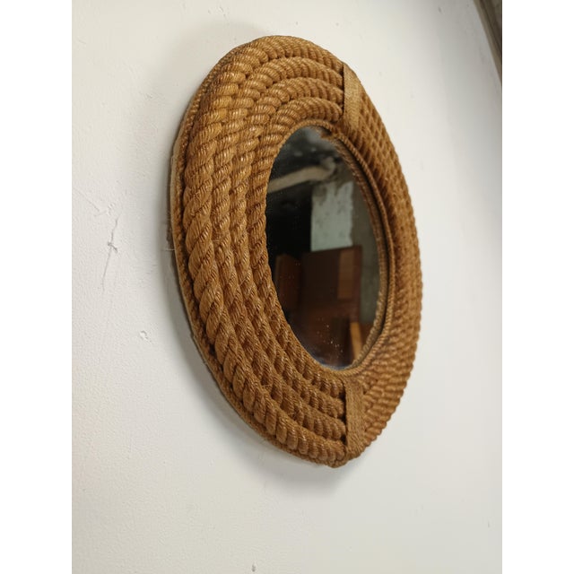 Vintage Rope Mirror by Adrien Audoux & Frida Minet, 1950s For Sale - Image 6 of 13