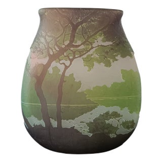 Antique Vase in Glass by Legras, 1890s For Sale