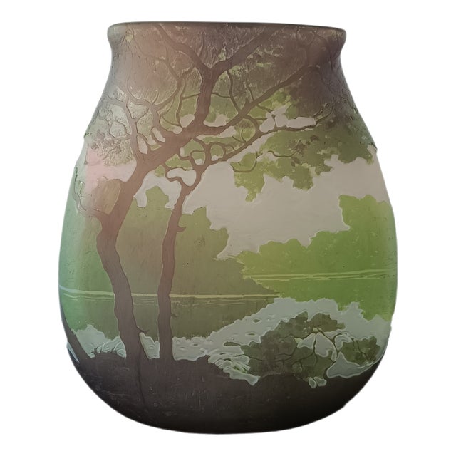 Antique Vase in Glass by Legras, 1890s For Sale