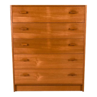 1970s Teak Mid-Century Modern Tall Dresser For Sale