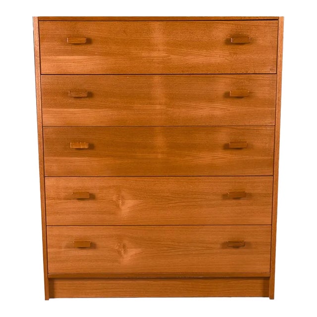 1970s Teak Mid-Century Modern Tall Dresser For Sale