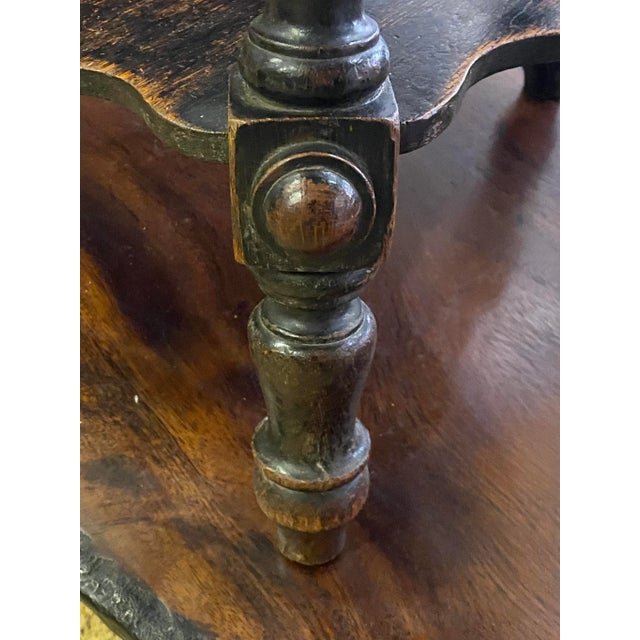 Wood 19th Century English Gypsy Side Table Carved & Turned For Sale - Image 7 of 13