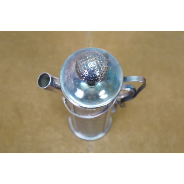 Rare Antique 1921 George Berry Derby Silverplated Golf Bag Cocktail Shaker 13" For Sale - Image 10 of 16