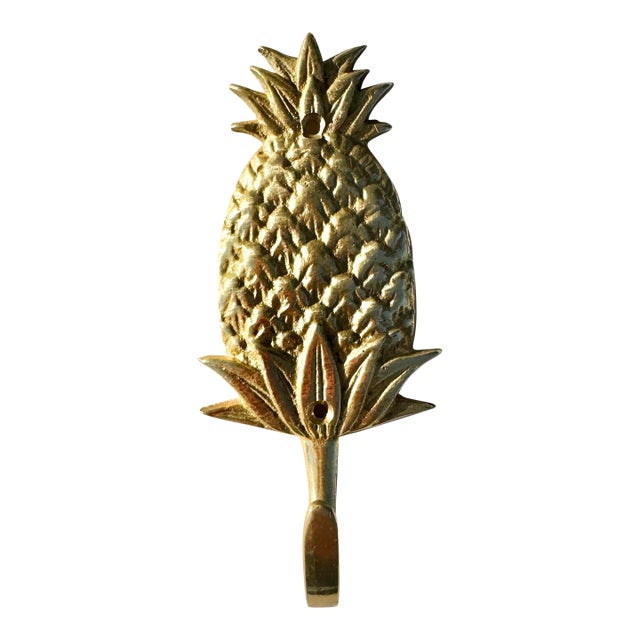 1970s Brass Pineapple Hook For Sale