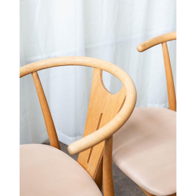 1970s Danish Modern Wegner Style Oak Wishbone Dining Chairs - Set of 6 For Sale - Image 13 of 18